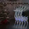 Image de vidaXL Rennes de Noël XXL Acrylique 250 LED 3 pcs 180 cm Multicolore