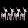 Image de vidaXL Rennes de Noël 4 pcs 160 LED Blanc chaud Acrylique