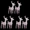 Image de vidaXL Rennes de Noël 6 pcs 240 LED Blanc chaud Acrylique