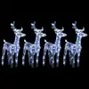 Image de vidaXL Rennes de Noël 4 pcs 160 LED Blanc froid Acrylique
