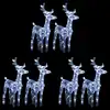 Image de vidaXL Rennes de Noël 6 pcs 240 LED Blanc froid Acrylique