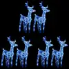 Image de vidaXL Rennes de Noël 6 pcs 240 LED Bleu Acrylique
