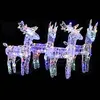 Image de vidaXL Rennes de Noël 4 pcs 160 LED Multicolore Acrylique