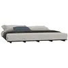 Image de vidaXL Cadre de lit sans matelas noir 200x200 cm bois massif de pin