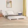 Image de vidaXL Cadre de lit sans matelas blanc 120x190 cm bois de pin massif