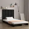 Image de vidaXL Tête de lit murale Noir 106x3x91,5 cm Bois massif de pin