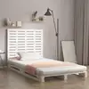 Image de vidaXL Tête de lit murale Blanc 126x3x91,5 cm Bois massif de pin
