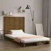 Image de vidaXL Tête de lit murale Marron miel 126x3x91,5 cm Bois massif de pin