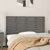 Image de vidaXL Tête de lit murale Gris 126x3x63 cm Bois massif de pin