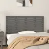 Image de vidaXL Tête de lit murale Gris 146x3x63 cm Bois massif de pin