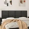 Image de vidaXL Tête de lit murale Noir 166x3x63 cm Bois massif de pin