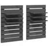 Image de Étagères de chevet murales 2 pcs Gris Bois de pin massif