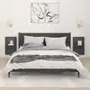 Image de vidaXL Étagères de chevet murales 2 pcs Gris Bois de pin massif