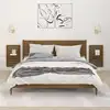 Image de vidaXL Étagères de chevet murales 2 pcs Marron miel Bois de pin massif