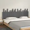Image de vidaXL Tête de lit murale Gris 204x3x80 cm Bois massif de pin
