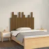 Image de vidaXL Tête de lit murale Marron miel 95,5x3x80 cm Bois massif de pin