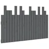 Image de vidaXL Tête de lit murale Gris 127,5x3x80 cm Bois massif de pin