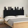 Image de vidaXL Tête de lit murale Noir 146,5x3x80 cm Bois massif de pin