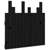 Image de vidaXL Hoofdbord wandmontage 82,5x3x80 cm massief grenenhout zwart