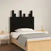 Image de vidaXL Tête de lit murale Noir 82,5x3x80 cm Bois massif de pin