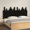 Image de vidaXL Tête de lit murale Noir 166x3x80 cm Bois massif de pin