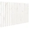 Image de Tête de lit murale Blanc 108x3x60 cm Bois massif de pin