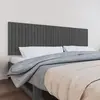 Image de vidaXL Tête de lit murale Gris 204x3x60 cm Bois massif de pin
