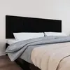 Image de vidaXL Tête de lit murale Noir 204x3x60 cm Bois massif de pin