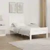 Image de vidaXL Tête de lit murale Blanc 95,5x3x60 cm Bois massif de pin