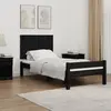 Image de vidaXL Tête de lit murale Noir 95,5x3x60 cm Bois massif de pin