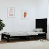 Image de vidaXL Tête de lit murale Noir 82,5x3x60 cm Bois massif de pin