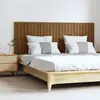 Image de vidaXL Tête de lit murale Marron miel 166x3x60 cm Bois massif de pin