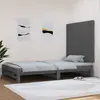 Image de vidaXL Tête de lit murale Gris 108x3x90 cm Bois massif de pin