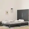 Image de vidaXL Tête de lit murale Gris 127,5x3x90 cm Bois massif de pin