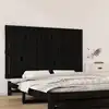 Image de vidaXL Tête de lit murale Noir 147x3x90 cm Bois massif de pin