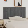 Image de vidaXL Tête de lit murale Gris 185x3x90 cm Bois massif de pin