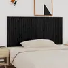 Image de vidaXL Tête de lit murale Noir 185x3x90 cm Bois massif de pin