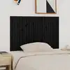 Image de vidaXL Tête de lit murale Noir 140x3x90 cm Bois massif de pin