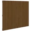 Image de vidaXL Wandhoofdbord 127,5x3x110 cm massief grenenhout honingbruin