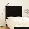 Image de vidaXL Tête de lit murale Noir 127,5x3x110 cm Bois massif de pin
