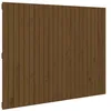 Image de Tête de lit murale Marron miel 146,5x3x110cm Bois massif de pin
