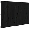 Image de vidaXL Tête de lit murale Noir 159,5x3x110 cm Bois massif de pin