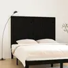 Image de vidaXL Tête de lit murale Noir 166x3x110 cm Bois massif de pin
