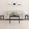 Image de vidaXL Tables gigognes 3 pcs Gris Bois de pin massif