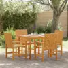 Image de vidaXL Ensemble de salle à manger pour jardin 5 pcs Marron