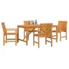 Image de vidaXL Ensemble de salle à manger pour jardin 5 pc Marron