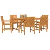 Image de vidaXL Ensemble de salle à manger pour jardin 7 pc Marron