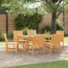 Image de vidaXL Ensemble de salle à manger pour jardin 7 pcs Marron