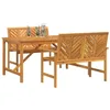 Image de vidaXL Ensemble de salle à manger pour jardin 3 pc Marron