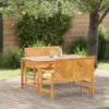 Image de vidaXL Ensemble de salle à manger pour jardin 3 pc Marron